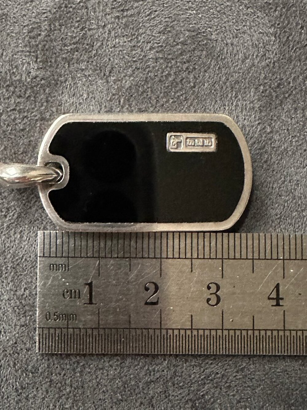 David Yurman Exotic Dog Tag Pendant w/ Black Onyx - Picture 12 of 14